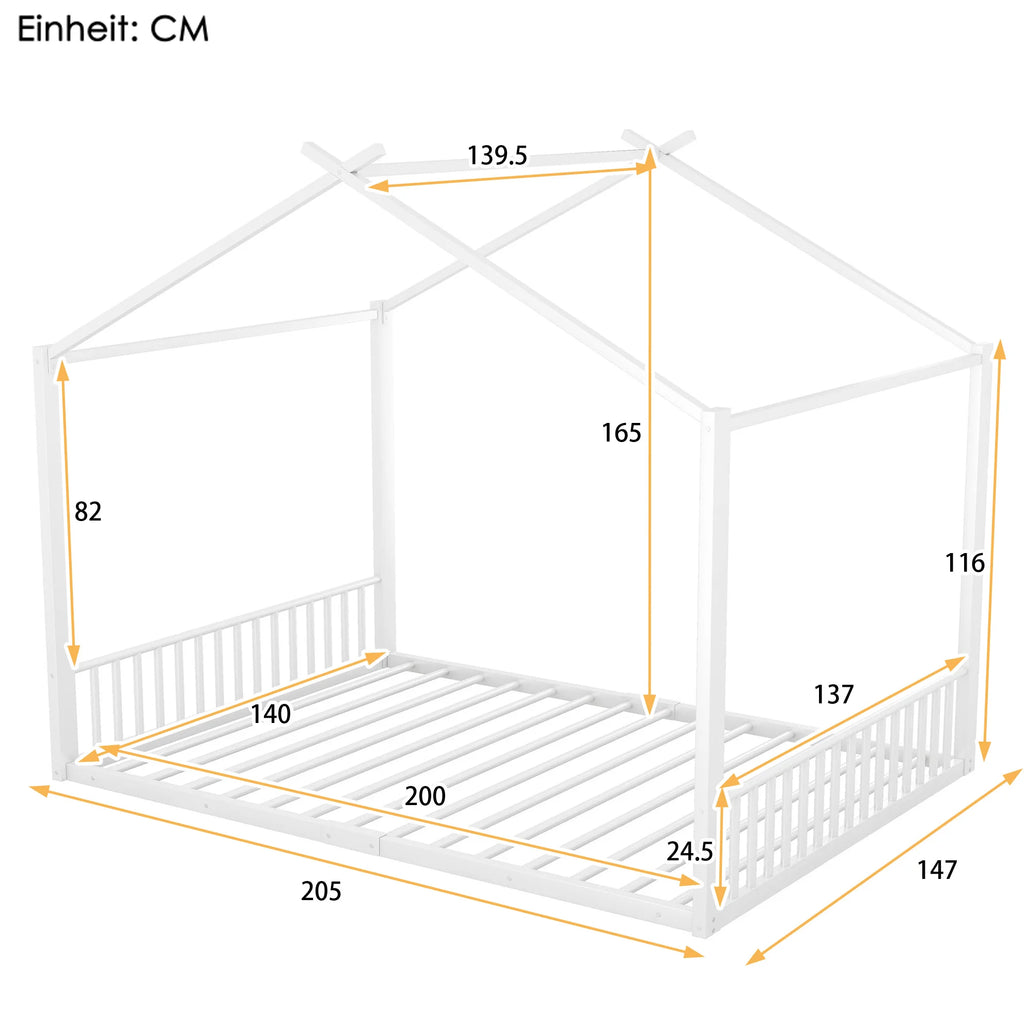 Dimensions du lit cabane La Lune : 205 × 147 × 165 cm