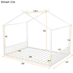 Dimensions du lit cabane La Lune : 205 × 147 × 165 cm