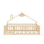 Lit cabane Montessori Le Nuage en finition bois naturel