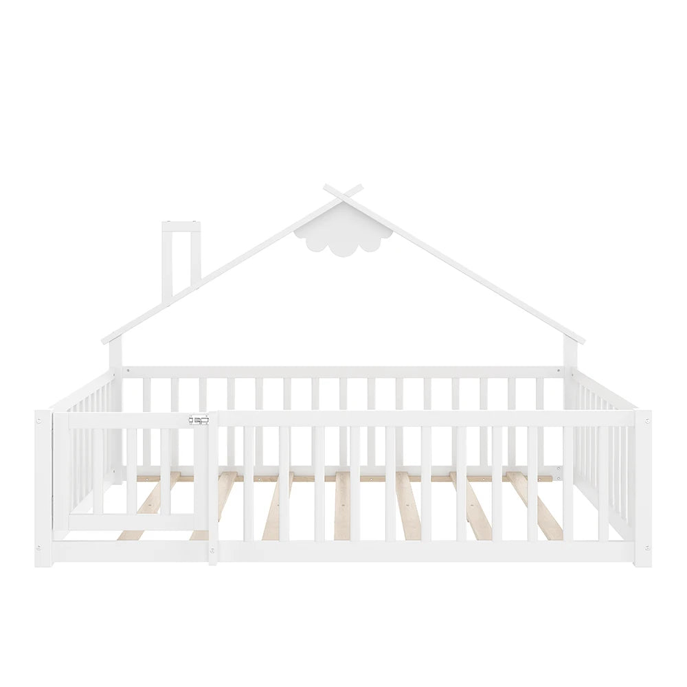 Lit cabane Montessori Le Nuage en finition blanche